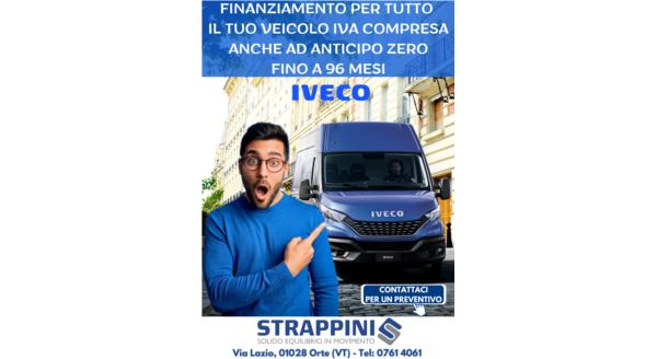 FINANZIAMENTO PER TUTTO IL TUO VEICOLO IVA COMPRESA ANCHE AD ANTICIPO ZERO FINO A 96 MESI